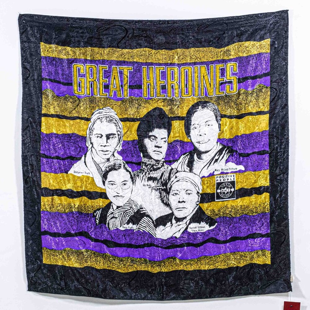 Kacy World Colors Positive People Great Heroines Scarf VTG 90s